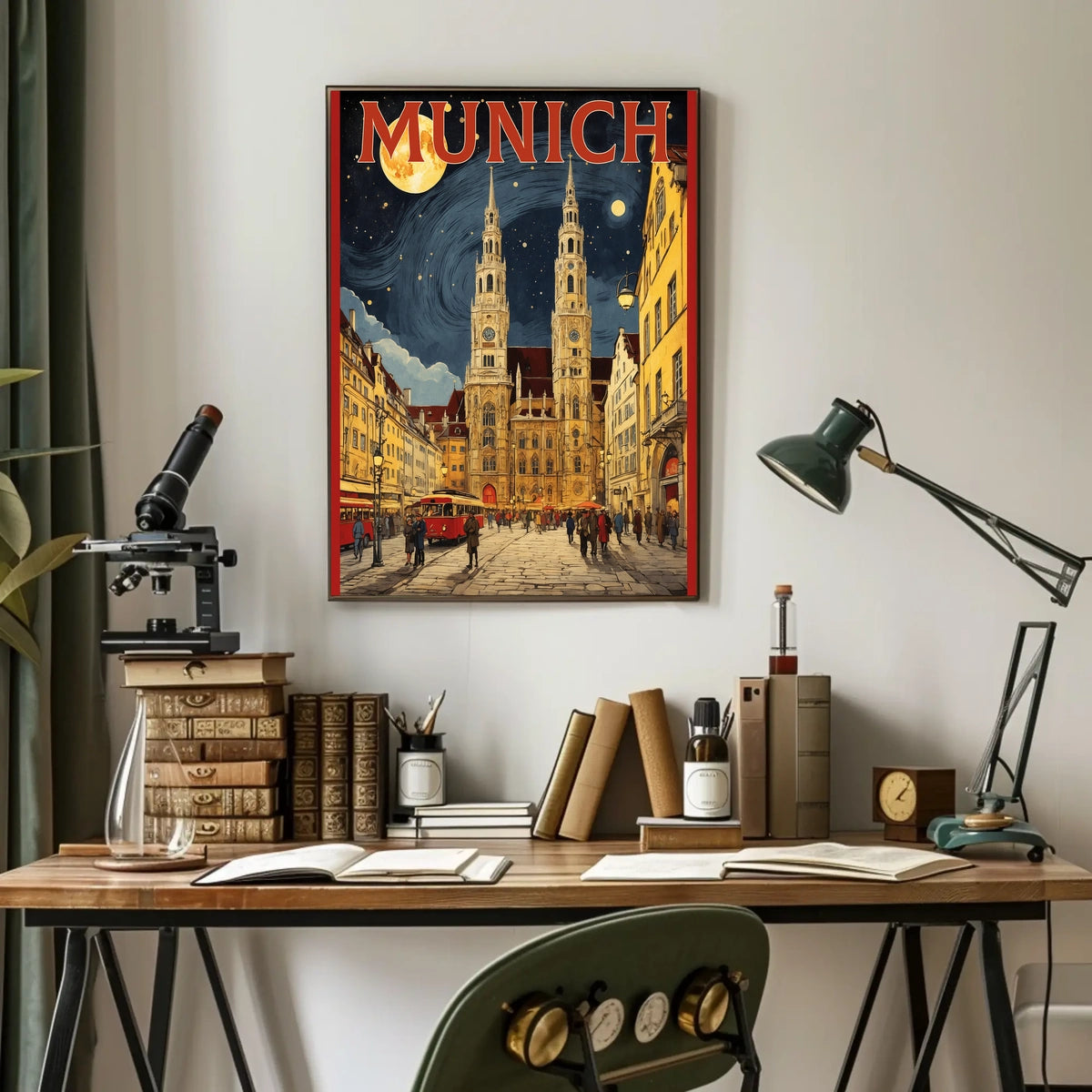 Munich Nightscape Poster