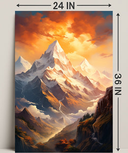 Majestic Mountain Landscape Poster