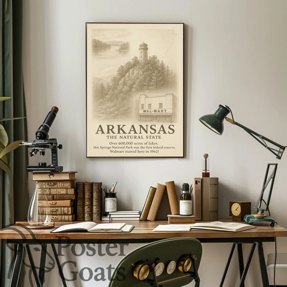 Arkansas Vintage Art: The Natural State Heritage Poster