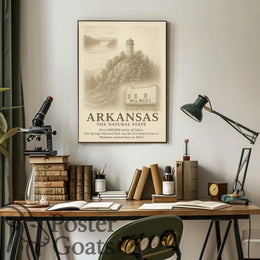 Arkansas Vintage Art: The Natural State Heritage Poster