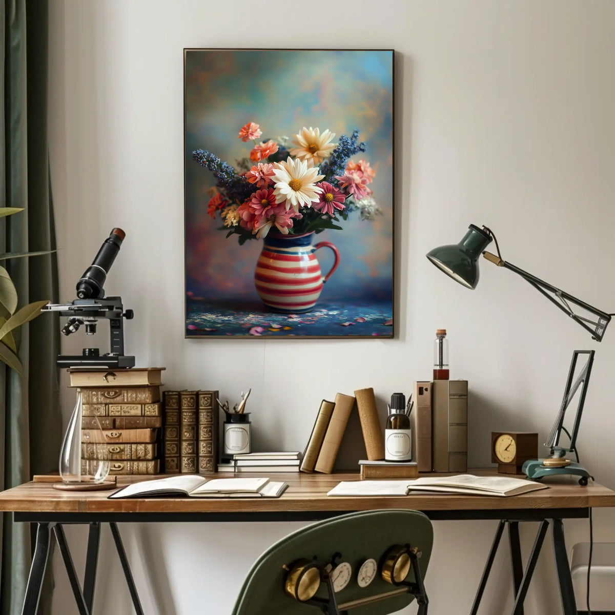 Vibrant Floral Bouquet Artwork For Home Decor Poster