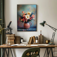 Vibrant Floral Bouquet Artwork For Home Decor Poster