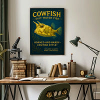 Cowfish A Unique Saltwater Species Poster