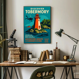 Tobermory Travel Poster Vintage Coastal Wall Art