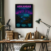 Arkansas Scenic Hot Springs Cityscape Travel Poster