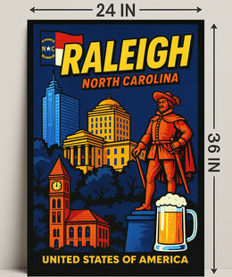 Raleigh, North Carolina Poster PosterGoat