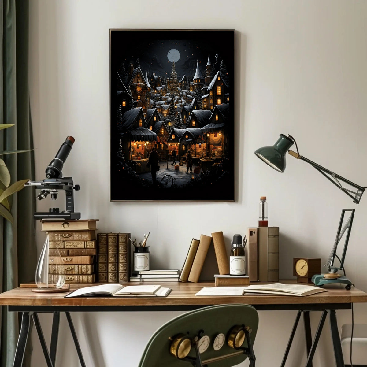 Enchanted Winter Village Poster