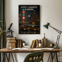 City Of Lights Snow Poster