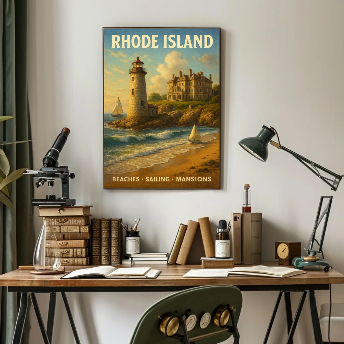 Rhode Island Coastal Charm Poster