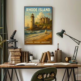 Rhode Island Coastal Charm Poster