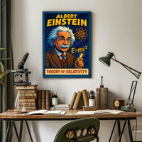 Einstein Relativity Vintage Science Wanderlust Poster