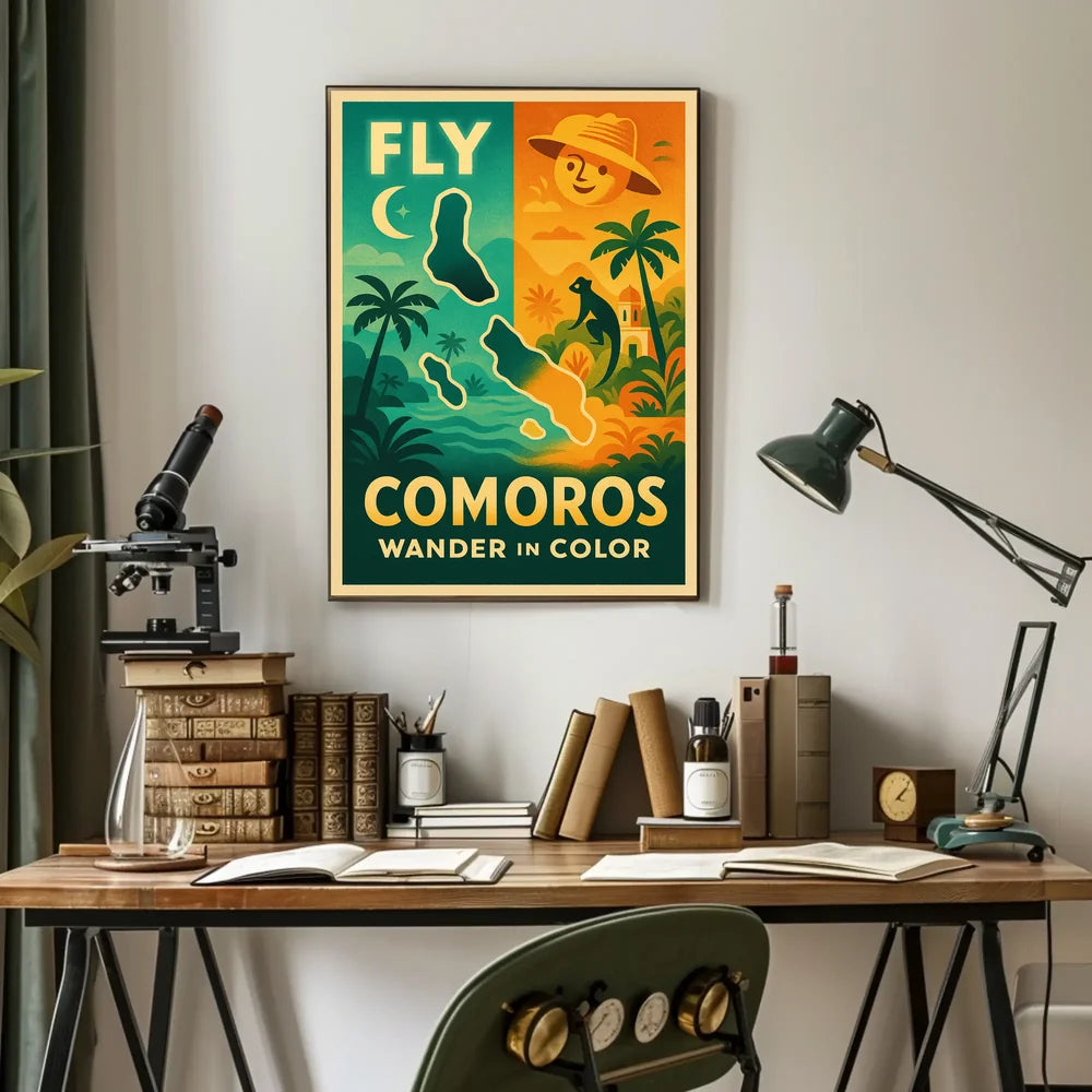 Comoros Adventure Wanderlust Travel Poster PosterGoat