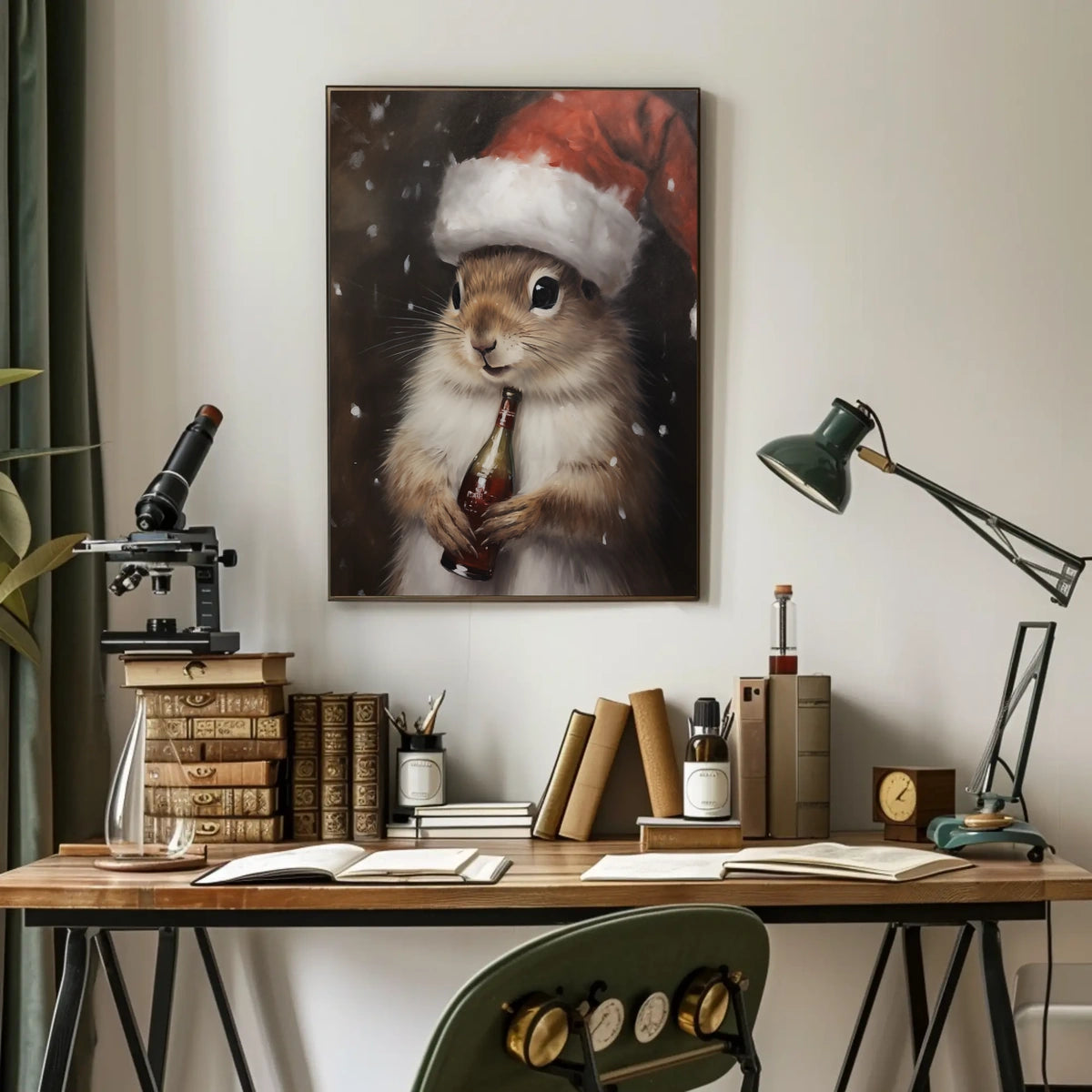 Festive Squirrel Celebration Poster