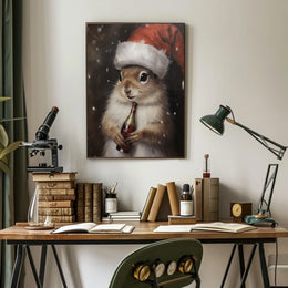 Festive Squirrel Celebration Poster