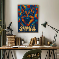 German Shepherd Mosaic Art Poster