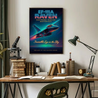 EF-111A Raven Retro-Futuristic Military Aviation Poster