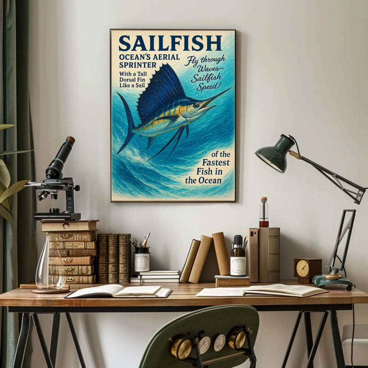 Sailfish Oceans Aerial Sprinter Poster