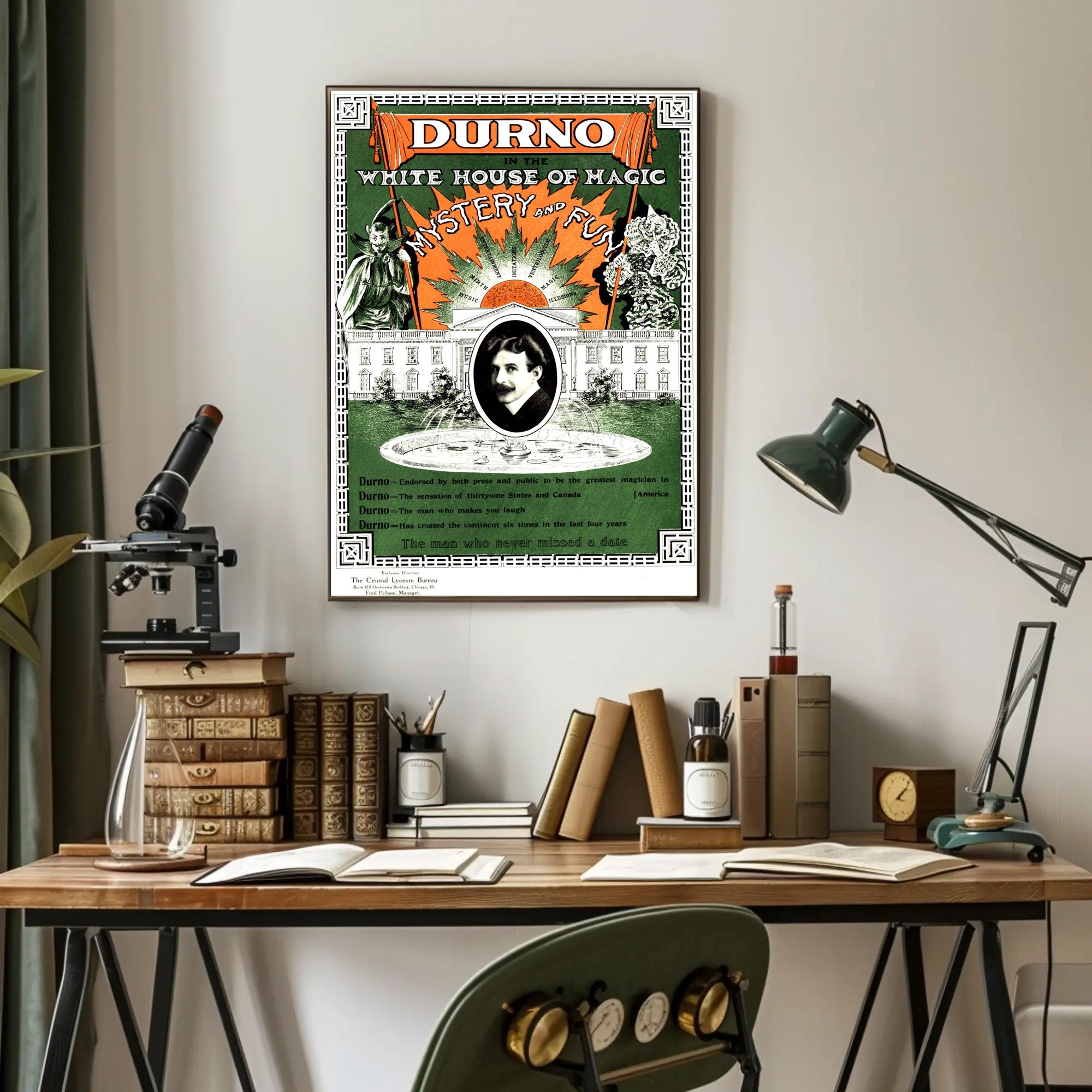 Durno Magic Show Vintage Entertainment Poster