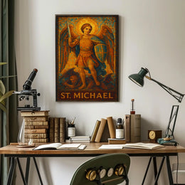 St. Michael In Stained Glass Poster