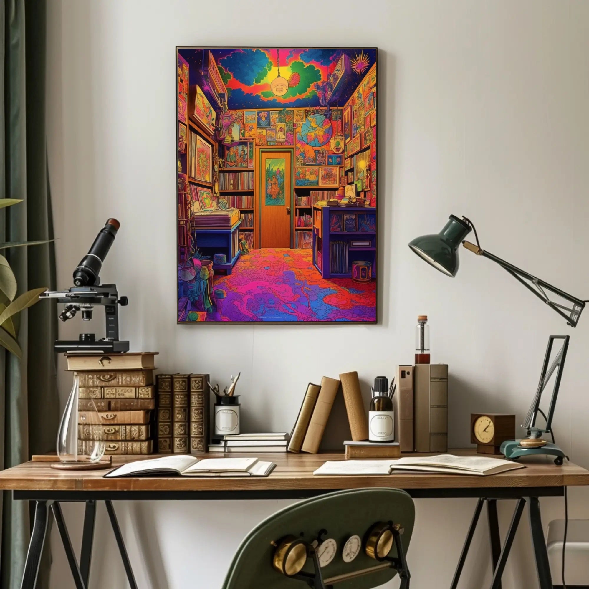 Vibrant Psychedelic Room Poster
