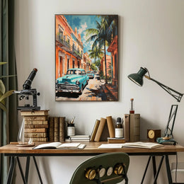 Vintage Havana Streets Vintage Poster