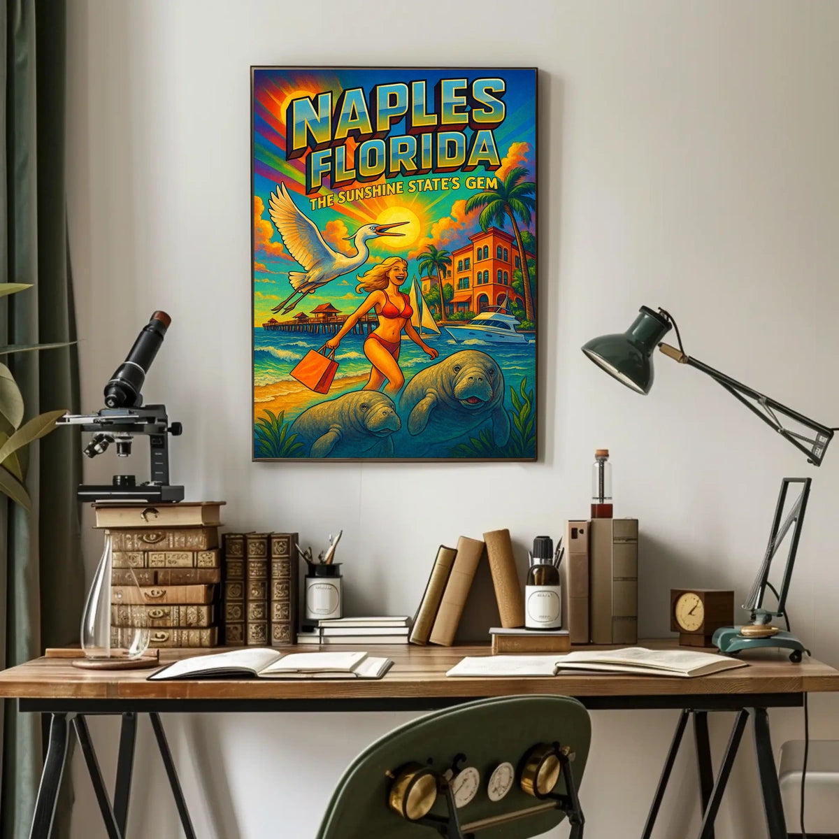 Naples, Florida The Sunshine States Gem Poster