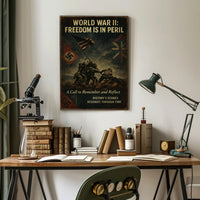 World War II Vintage Propaganda Patriotic Reflection Poster