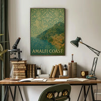 Amalfi Coast Poster Wall Art Coastal Decor For Home