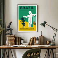 Brazil Carnival and Christ the Redeemer Poster PosterGoat