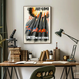 World War II Patriotic Art: Powerful Historical Poster