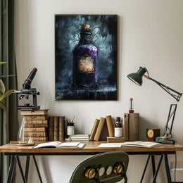 Mysterious Bottle Dark Fantasy Poster