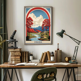 Scenic Virginia Landscape Vintage Art Travel Poster