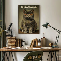 British Shorthair Cat Photography Realism Artwork Poster