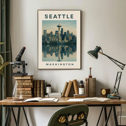 Seattle Skyline Poster