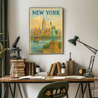 New York City Landmarks Poster