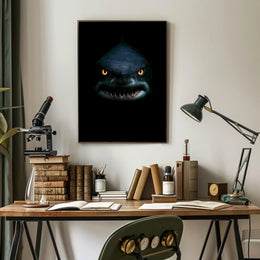 Shark's Menacing Glare: Realistic Animal Poster