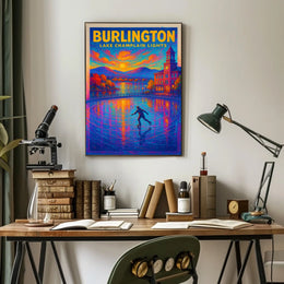 Burlington Lake Champlain Lights Poster