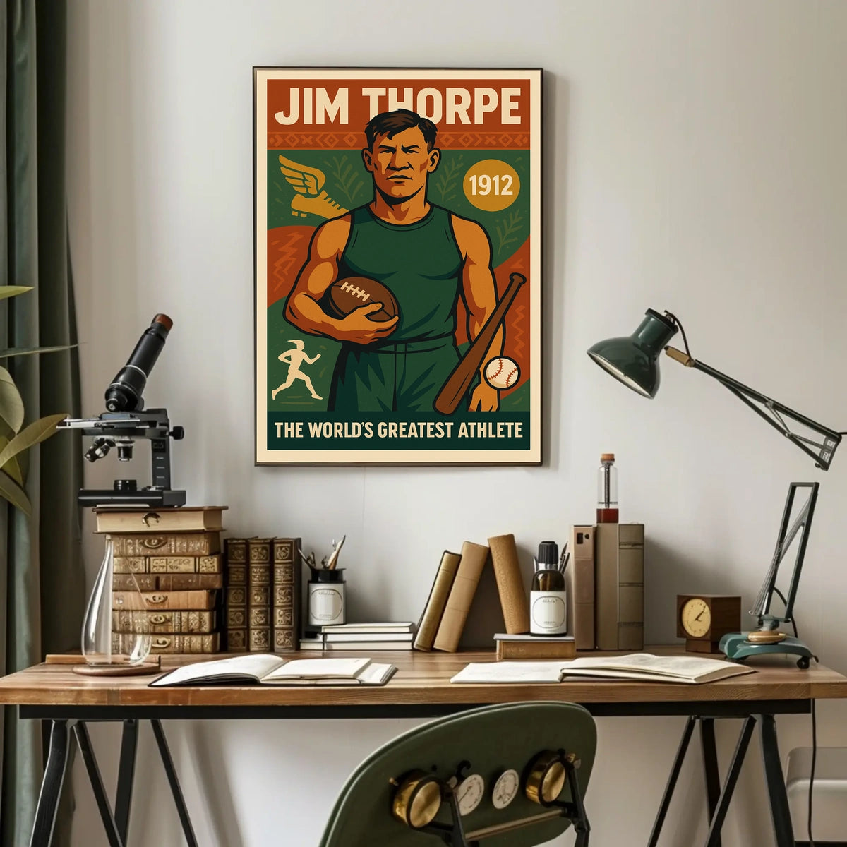 Jim Thorpe Legendary Athlete Poster