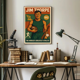 Jim Thorpe Legendary Athlete Poster