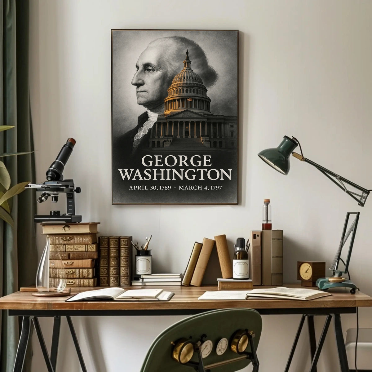 George Washington 1st President of the United States Reflections Poster