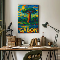 Gabon Mosaic Art Poster