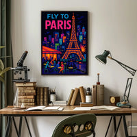 Fly to Paris Poster