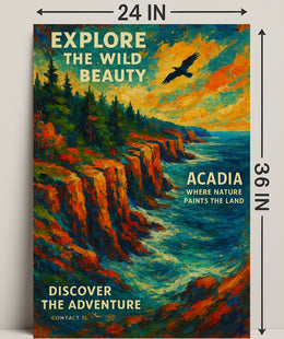 Explore the Wild Beauty of Acadia Poster PosterGoat