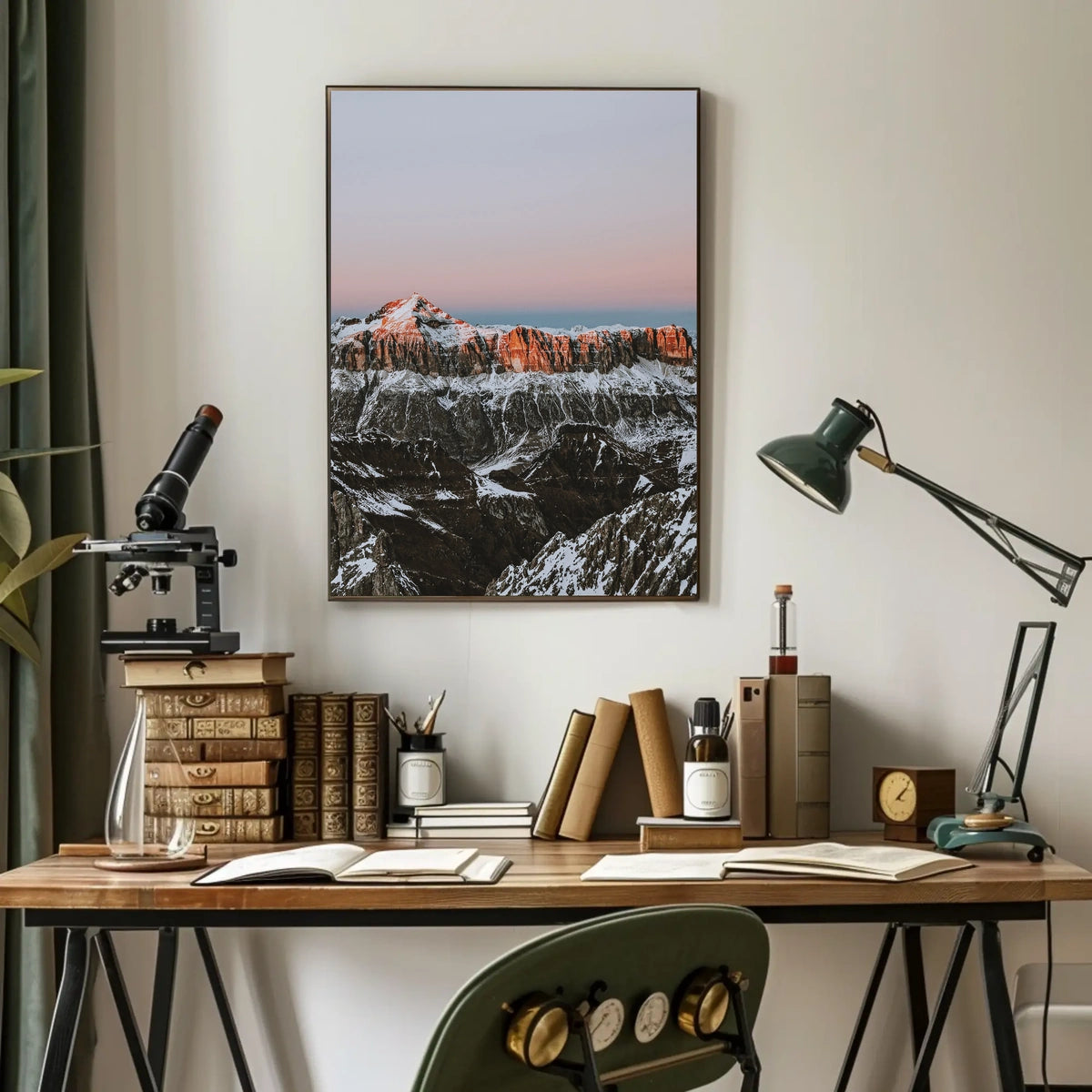 Majestic Sunrise Mountain Range National Park Poster