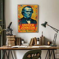 Andrew Johnson 17th President of the United States Street Art Mashup Poster