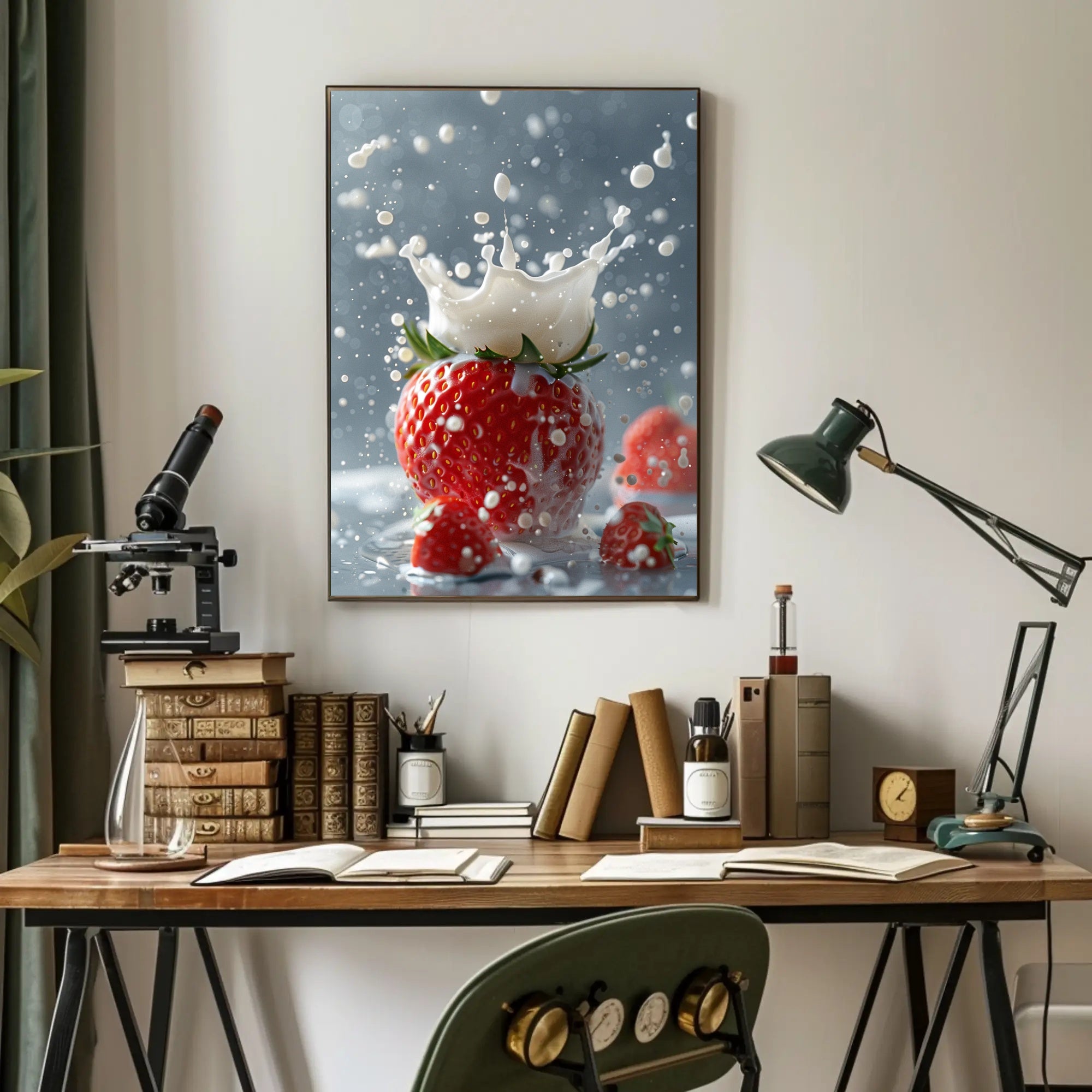 Strawberry Splash Poster PosterGoat