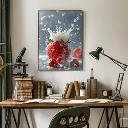 Strawberry Splash Poster PosterGoat
