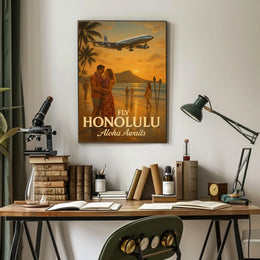 Aloha Awaits in Honolulu Poster