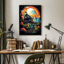 Journey Through A Vibrant Landscape Poster