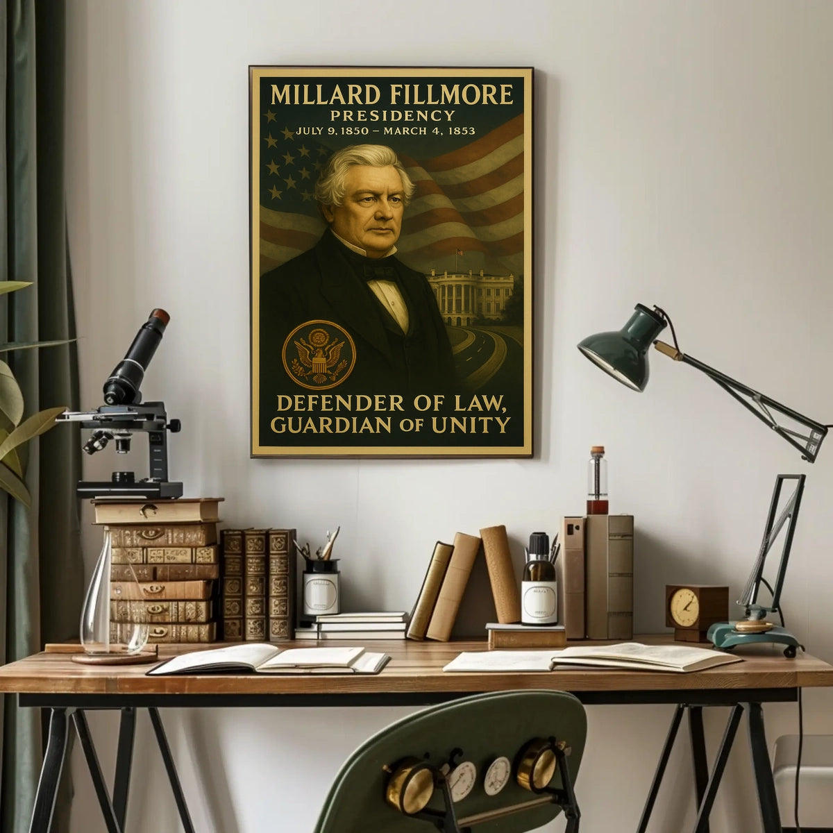 Millard Fillmore Defender of Law Historical Poster